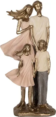 Image de Clayre & Eef 6PR5902 Décoration familiale 17x11x35 cm or et rose