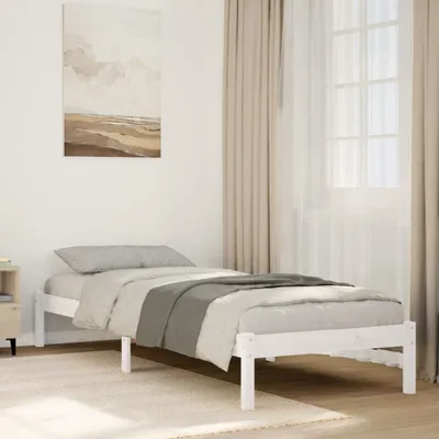 Immagine prodotto di Maison Exclusive - Letto in legno massello extra lungo senza materasso Bianco 90x220 Legno di pino