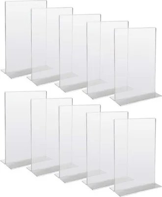 Produktbild von Famanu Acryl Tafelstandaard DIN A5 - 10 Stück, Transparent und Stabil