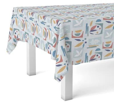 Tischdecke Wachstuch blau 300 x 140 cm