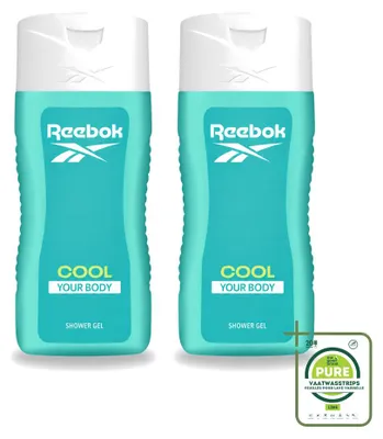 Image de 2 flacons de gel douche Reebok Cool Your Body - 400 ml - Lot de 2