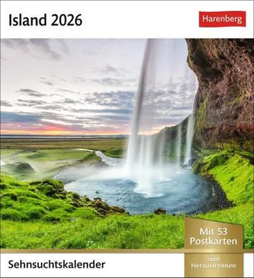 Immagine prodotto di Calendario Islanda 2026 - calendario settimanale con 53 cartoline
