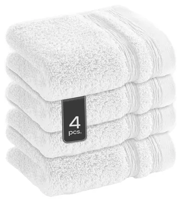 Produktbild von Gästetuch - Weiß - 30 x 50 cm - Baumwolle - 4er Set