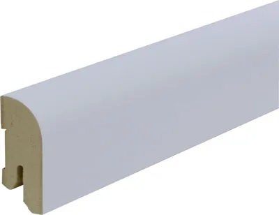 Produktbild von B.S. Bauprogramm Clip-Sockelleiste 250 cm 40 x 18 mm Blütenweiß