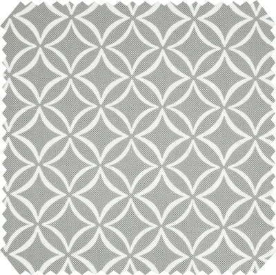 Productafbeelding van novely® HANAU EVITA - Decoratiemateriaal met cirkel- en ruitpatroon - Duurzaam meubelstof - Gemakkelijk te onderhouden, verkrijgbaar per meter - Kleur: 32 Grijs