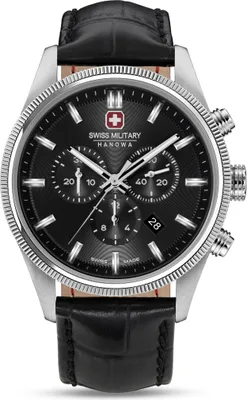 Produktbild von SWISS MILITARY HANOWA Herrenuhr Quarzuhr schwarz / silber onesize Herren 43 SMWGC0003101