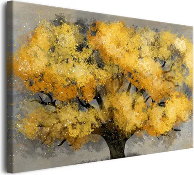 Obrázok produktu pre Plátno nástenný obraz do spálne jesenný žltý strom 80x120cm