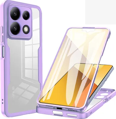 Produktbild von Schutzhülle für Xiaomi Redmi Note 13 Pro 5G, Eingebautem Displayschutz 360 Grad Komplettschutz Handyhülle Lila