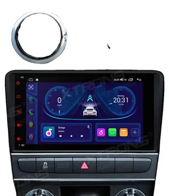 Image de Lecteur multimédia pour voiture, taille de l'écran, compatibilité avec les smartphones, compatible avec Audi A3, modèle ID80A3AL, processeur octocœur