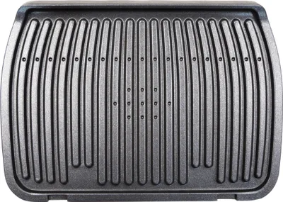 A top-down view of a grill plate.