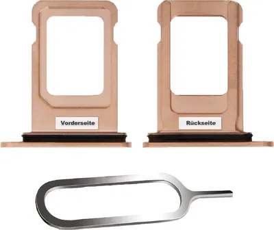Produktbild von iPHONE XS MAX SIM KARTEN HALTER TRAY ADAPTER FACH STECKER SLOT CARD NADEL GOLD