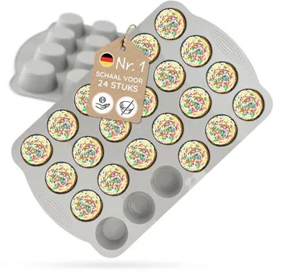 Produktbild von Famanu Muffinblech XXL mit 24 Fächern und Griffen - Silikon