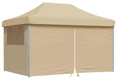 Obrázok produktu pre Skladací pop-up párty stan so 4 bočnými stenami béžový
