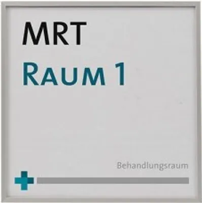Produktbild von MADRID Silver Line Türschild 120 | 120,5x120,5 mm | Alu Rahmen silber eloxier...