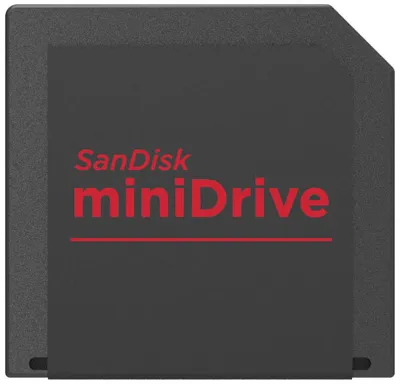 Produktbild von Sandisk Ultra miniDrive, SDXC, 30 MB/s, Schwarz, 23 mm, 4 mm