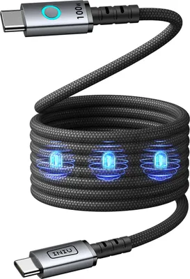 Immagine prodotto di Iniu, Cavo USB-C Leopard Magnetic da 1,2 m 100W 5A Power Delivery, nero