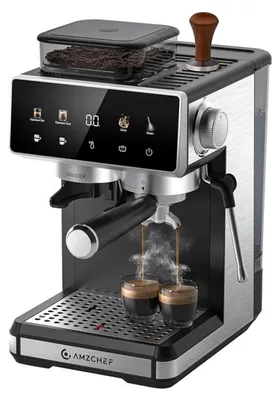 Produktbild von AMZCHEF CE-CM5560-SV Kolben-Kaffeemaschine (Silber)