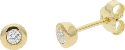 Produktbild von Ohrstecker Silber 925 Gold plattiert Zirkonia JL39-06-0795 JuwelmaLux