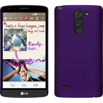 Produktbild von PhoneNatic Case kompatibel mit LG G3 Stylus - Hülle lila gummiert Hard-case + 2 Schutzfolien