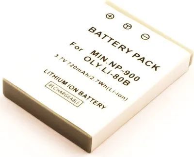 Produktbild von Akku für Olympus T-100 Li-Ion 3,7 Volt 600 mAh grau.