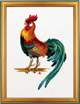 Produktbild von Eva Rosenstand Kreuzstich Set "Hahn", Zählmuster, 30x40cm