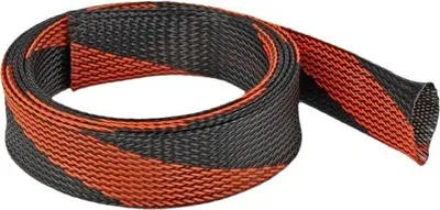 Produktbild von DELOCK Geflechtschlauch dehnbar 2 m x 38 mm schwarz-rot