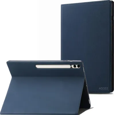 Productafbeelding van Accezz Classic Tablet Case voor de Samsung Galaxy Tab S10 Plus / Tab S9 FE Plus / Tab S9 Plus - Donkerblauw