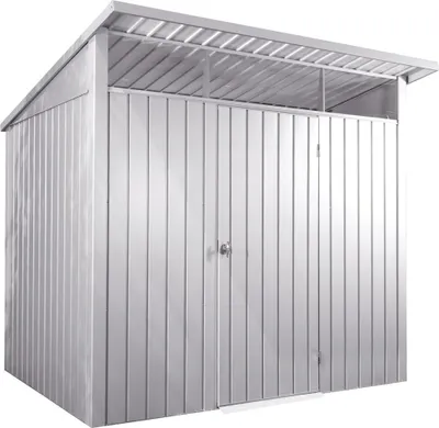 Produktbild von DURAMAX-Metallgerätehaus Palladium 8x6 silber-mit Pultdach und Oberlicht-7453