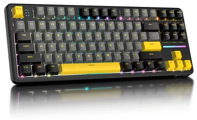 Productafbeelding van Mechanisch Gaming Toetsenbord 80% Draadloos Met Gasket Structuur RGB Verlichting En PBT Keycaps