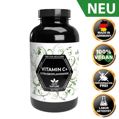 Produktbild von Opti Nature Vitamin C+ Citrusbioflavonoide 365