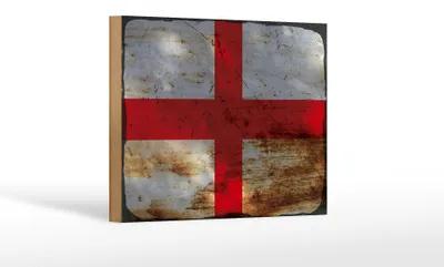 Produktbild von Holzschild Flagge England 18x12cm Flag of England Rost