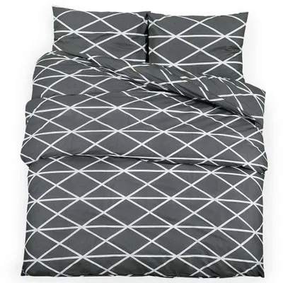 Immagine prodotto di vidaXL Set di biancheria da letto grigio 135x200 cm cotone