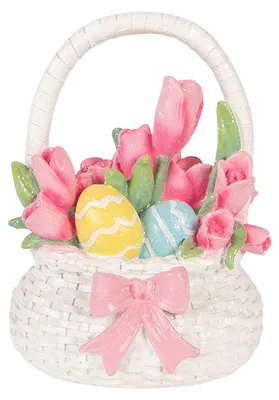 Obrázok produktu pre Veľkonočný košík Clayre & Eef 14x11x18 cm biely plast