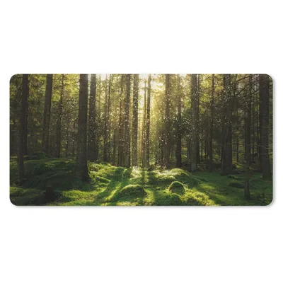Produktbild von MuchoWow® Mauspad Mousepad Bäume - Wald - Moos - Pflanzen - Sonne - Natur 60x30 cm - Mousepads - Maus Mat - Pad - Mausunterlage - Nachhaltig