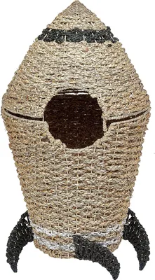Produktbild von BELIANI Aufbewahrungskorb Natur aus Seegras Bärenform 68 cm Spielzeugkorb für Kinderzimmer