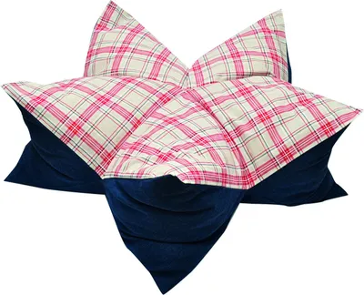 Produktbild von Aumüller Sternenkissen Karo, Beige / Blau - 70 cm - Liegekissen für Hunde und Katzen