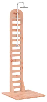 Image de Douche d'extérieur vidaXL 223 cm en bois massif de douglas et acier inoxydable naturel