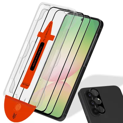 Produktbild von 2-Pack Samsung A56 Displayschutzfolie & 1-Pack Kameraschutz - Gehärtetes Glas | [Automatische Installation] - Blasenfrei