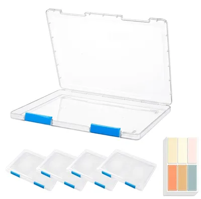 Productafbeelding van Solidchoice - Set van 4 Stapelbare A4 Documentenboxen met Deksel