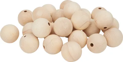 Produktbild von Holzkugeln halbgebohrt, Ø 50 mm 25 Stück