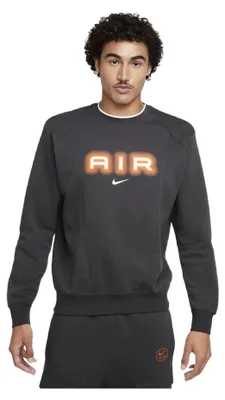 Productafbeelding van Nike Sportswear Swoosh Air Fleece Sweatshirt - Uni - M - Grijs/Rood/Wit