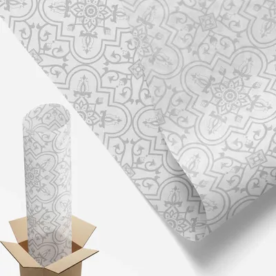 Produktbild von Sichtschutzfolie – 100x100 cm – Buntglas / Stained-Glass Design – blickdicht & dekorativ – selbstklebende Glasdekorfolie – UV-Schutz, einfache Montage – Blumensymmetrie