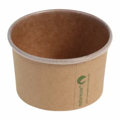 Produktbild von 200x Eisbecher Pappbecher Kraft mit Biobeschichtung 100 ml Ø 75mm braun