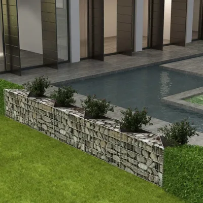 Produktbild von vidaXL gabionový kôš na sadenie zeleniny na vyvýšenom záhone z ocele 300 × 30 × 50 cm