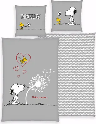 Produktbild von Peanuts Bettwäsche Snoopy 80x80 + 135x200 mit Reißverschluss