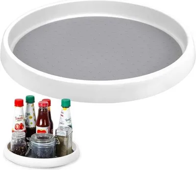Produktbild von Famanu Lazy Susan Antirutsch Drehteller 30 cm - Weiß