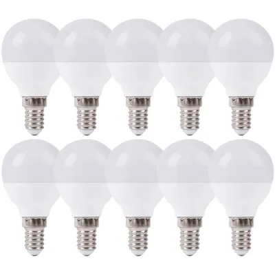Produktbild von 10 x LED Leuchtmittel Tropfen 7W E14 matt 630lm Tageslicht 6500K kaltweiß