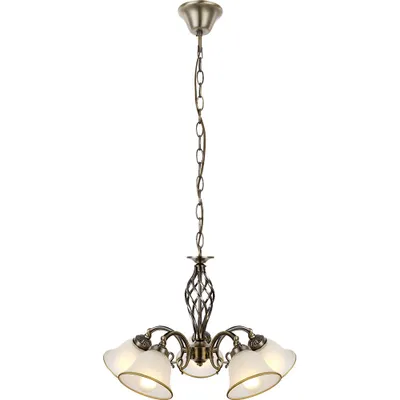 Produktbild von Hängelampe, Lüster, Altmessing, 5-flammig, D 60 cm