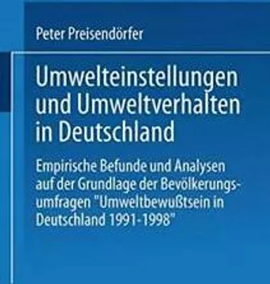 Obrázek produktu pro Umwelteinstellungen und Umweltverhalten in Deutschland