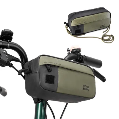 Immagine prodotto di ROCKBROS borsa da bici Borsa da manubrio ultraleggera con tracolla Borsa a tracolla 2 in 1 per bici 1,5L